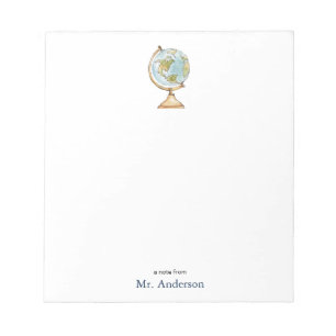 Bloc-note Notes des enseignants du Globe aquarelle