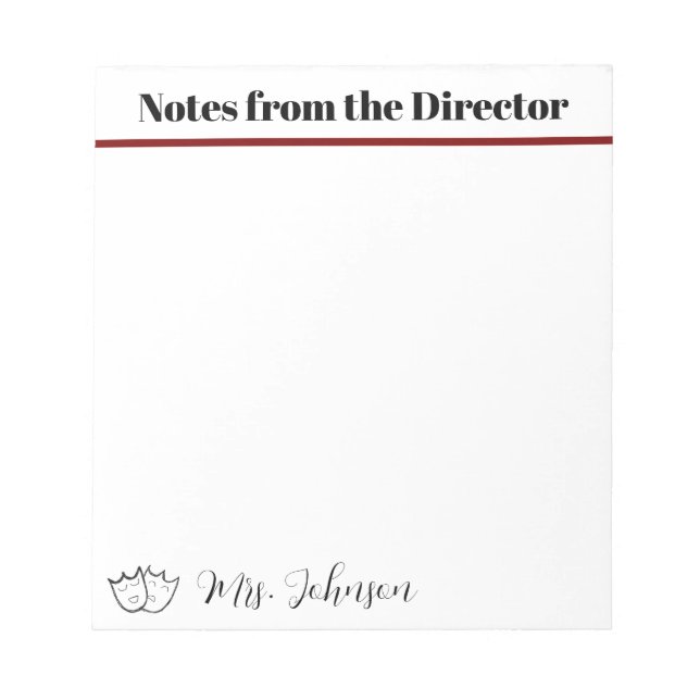 Bloc-note Notes du directeur (Devant)
