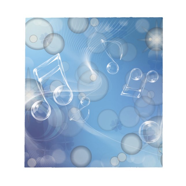 Bloc-note Notes musicales en verre d'Imaginaire (Devant)