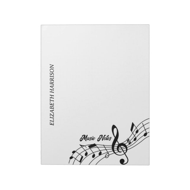 Bloc-note Notes musicales pour l'enseignant Treble Clef Note (Tourné)
