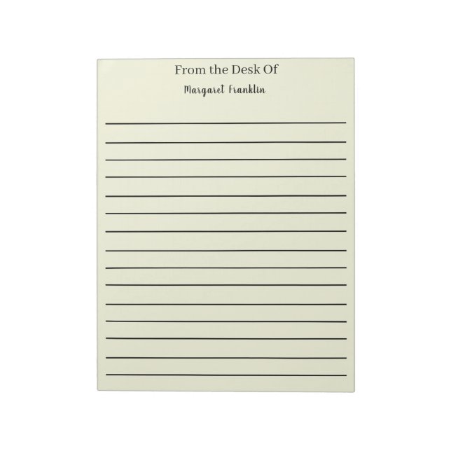Bloc-note Notes personnalisées du bureau de (Tourné)