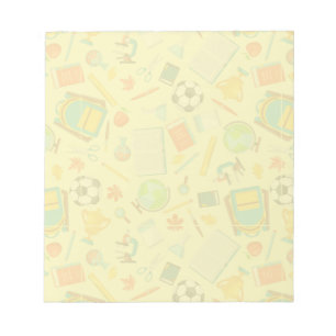 Bloc-note Notes post-it du Motif de l'approvisionnement scol