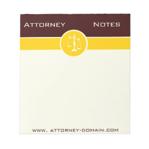 Bloc-note Notes sur les échelles de justice du procureur