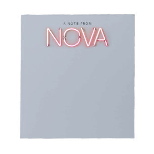 Bloc-note Nouveau nom en néon