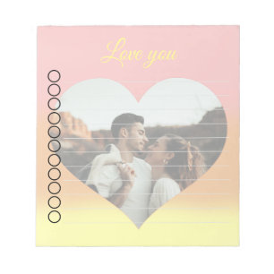 Bloc-note Nouveaux mariés À FAIRE liste Photo romantique