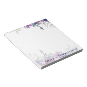 Bloc-note Nouvelle écriture de cœur aquarelle florale