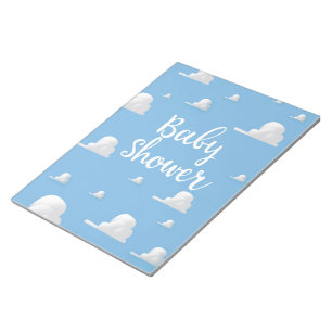 Bloc-note Nuage Blanc Gonflé Baby Shower