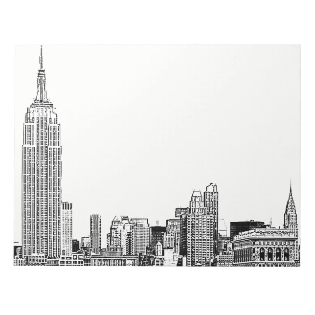 Bloc-note NYC Skyline Etched 01 (Devant)