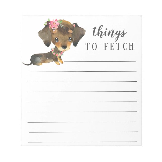 Bloc-note Objets Dachshund à récupérer (Devant)