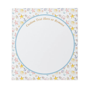 Bloc-note Océan Nautique Plage Sea Starfish Voilier Seashell