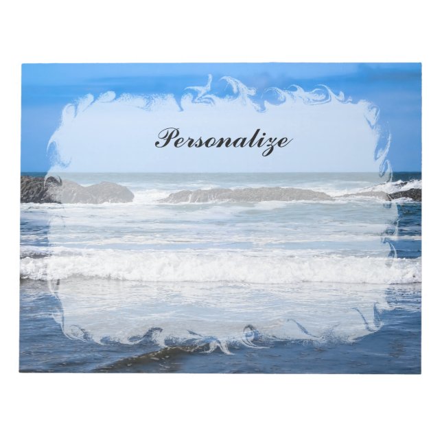 Bloc-note Océan Pacifique Bleu Avec Nom (Devant)