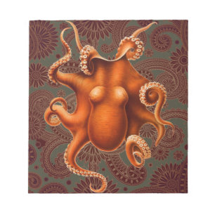 Bloc-note Octopus Sea Monster Creature Cephalapod Vintage