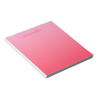 Bloc-note Œillet Fuchsia Rose Dégradé Féminin Signature