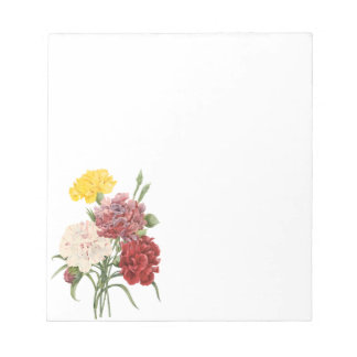 Bloc-note Oeillets vintages Dianthus Garden Flowers Redoute