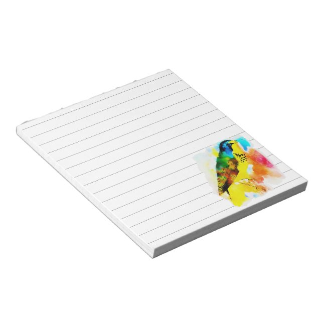 Bloc-note oiseau aquarelle (Incliné)