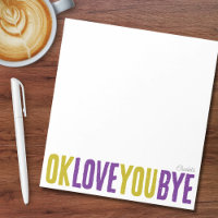 OK Love You Bye Green Purple Girfriend