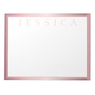 Bloc-note Ombre Rose Blush & Subtil Votre nom