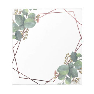 Bloc-note Or rose d'Eucalyptus