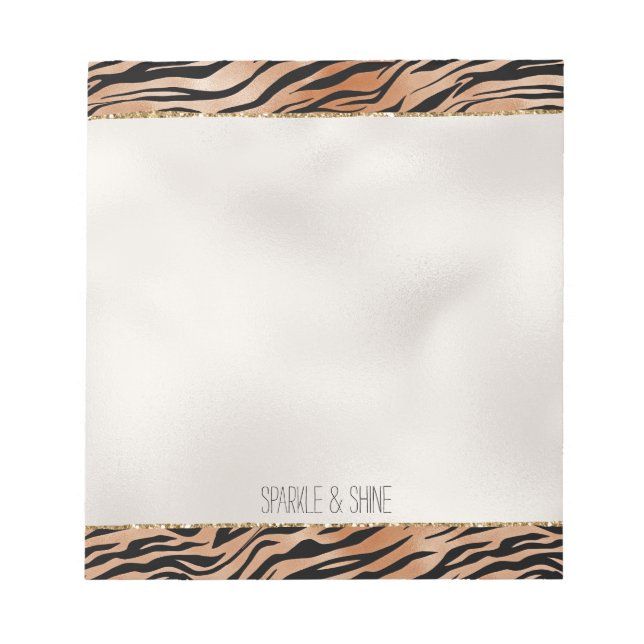 Bloc-note Orange Black Tiger (Devant)
