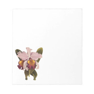 Bloc-note Orchidée Cattleya Violette Vintage, Fleurs Tropica