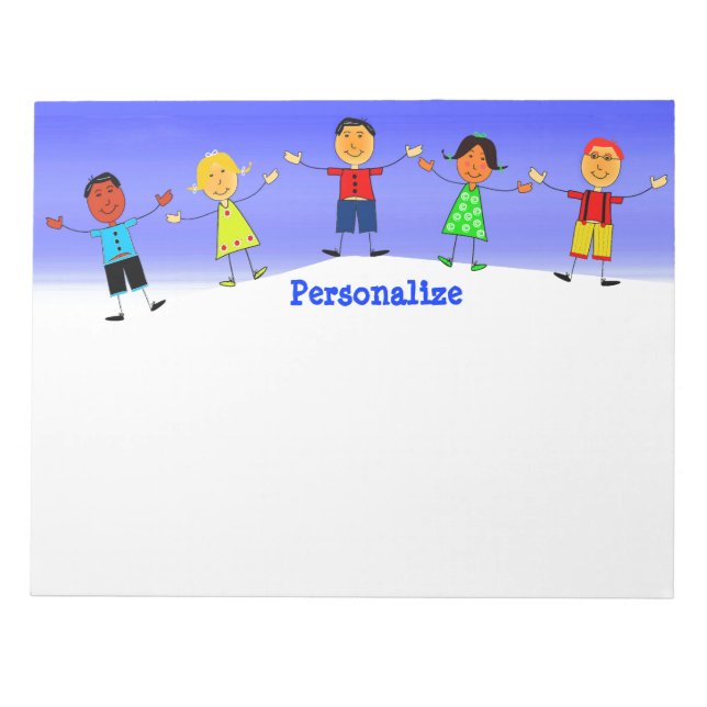 Bloc-note Ordinateur portable personnalisé pour les enfants  (Devant)
