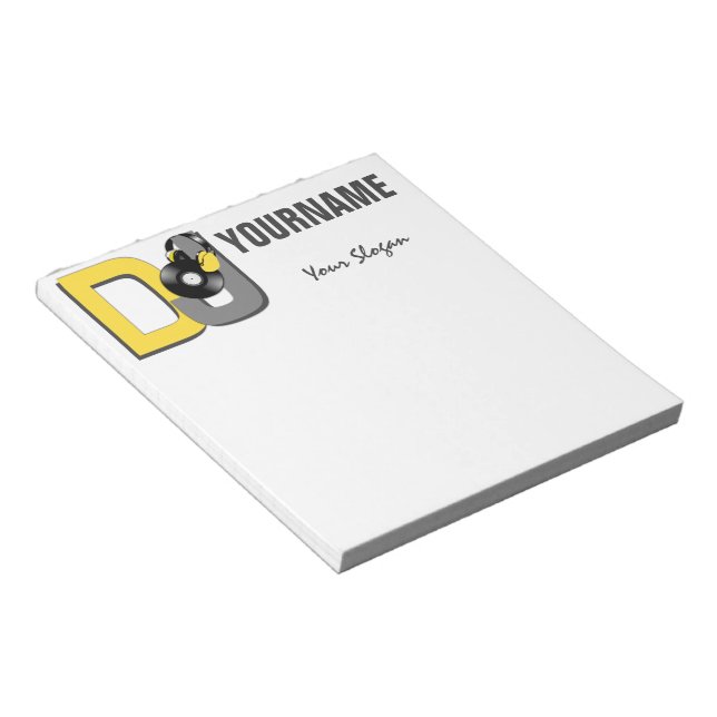 Bloc-note Ordinateurs portables DJ personnalisés (Incliné)