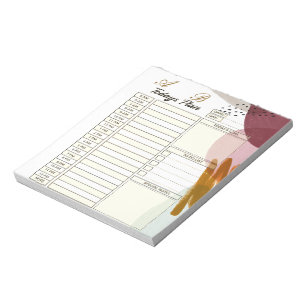Bloc-note organiseur quotidien à peinture de style moderne