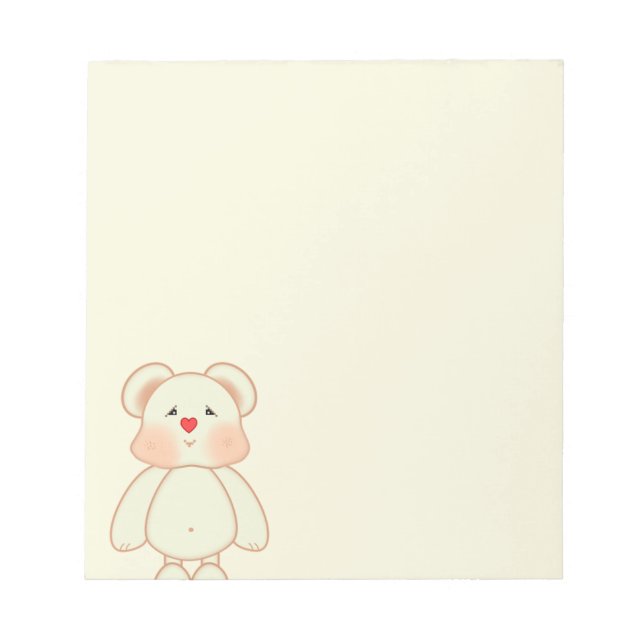 Bloc-note Ours de dessin mignon Pixel (Devant)