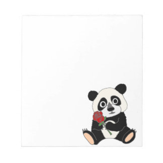 Bloc-note Ours Panda Cute tenant Rose Rouge