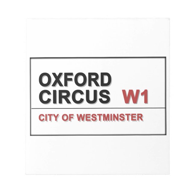 Bloc-note Oxford Circus (Devant)