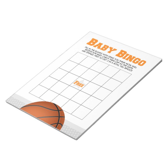 Bloc-note Pack de jeu de Baby shower de basket-ball cadeau (Incliné)