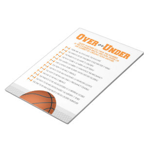 Bloc-note Pack de jeu sur ou sous le Baby shower de basket-b
