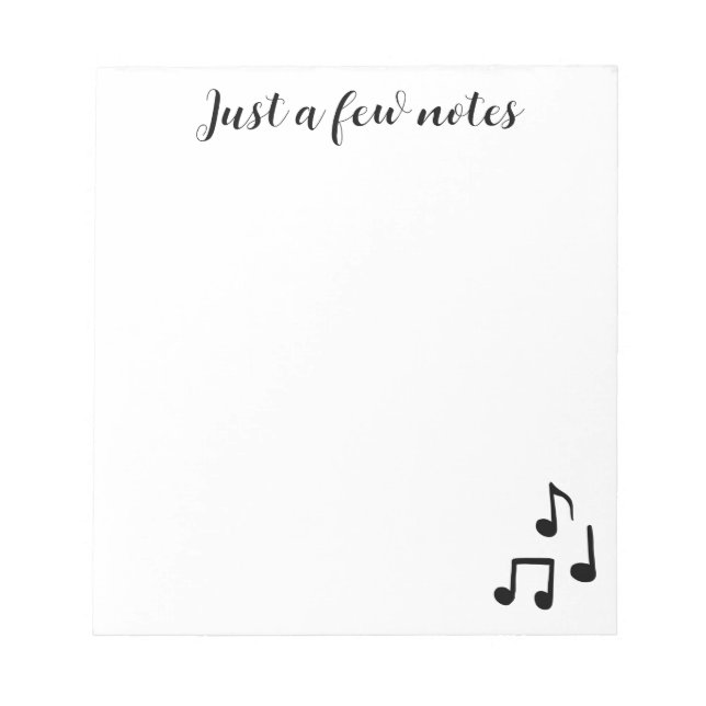 Bloc-note Pad à notes musicales mignonnes (Devant)