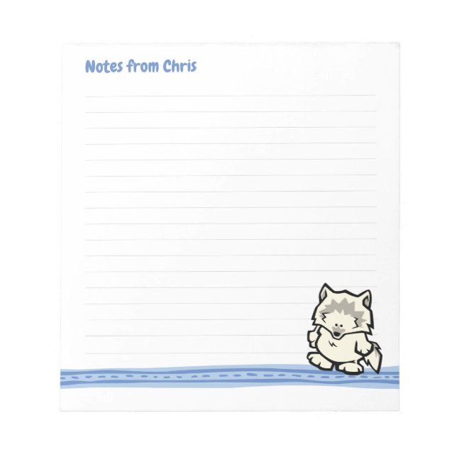 Bloc-note Pad de note de loup sauvage (Devant)
