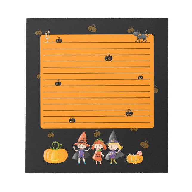 Bloc-note Pad de note d'Halloween (Devant)