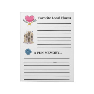 Bloc-note Pad de note du livre d'invités révisé