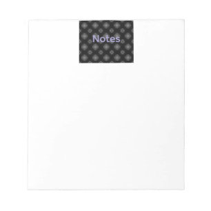 Bloc-note Pad de notes de Motif noir
