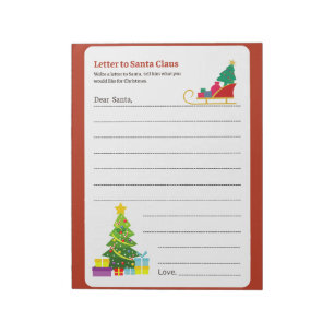 Bloc-note Page d'activité pour lettre au Père Noël