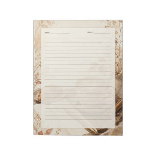 Bloc-note Page de cahier ligné classique