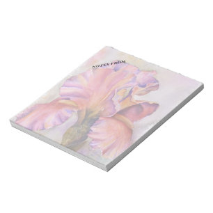 BLOC-NOTE PAGE DE NOTE PERSONNALISABLE IRIS ROSE
