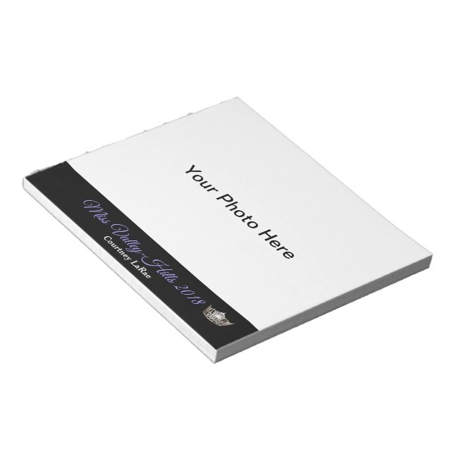Bloc-note Pageant photo style Miss America Autographe (Incliné)