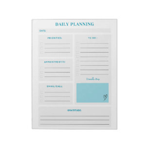 Bloc-note Pages de planificateur quotidien minimaliste