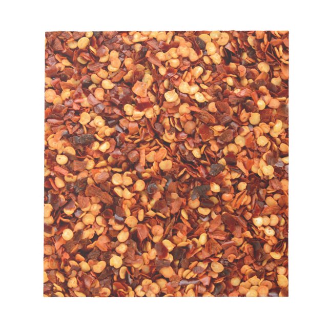 Bloc-note Paillettes rouges de piment séché chaud (Devant)