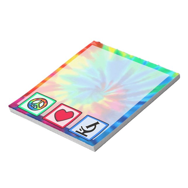 Bloc-note Paix, Amour, Microscopes (Tourné)