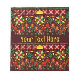Bloc-note Palestine Tatreez Broderie traditionnelle
