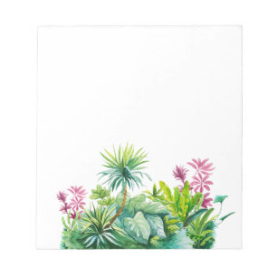 Bloc-note Palmier, vert, rouge feuille nature