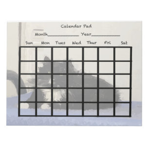 Bloc-note Panier Calendrier Cat