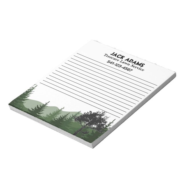 Bloc-note Panier de notes de service de pelouse Treecare (Tourné)