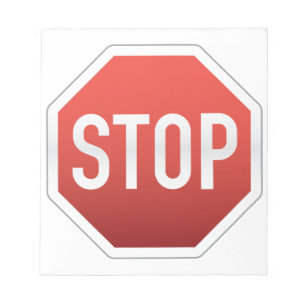 Bloc-note panneau STOP