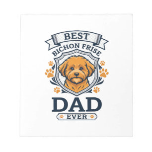 Bloc-note Papa Bichon Frise pour toujours Empreintes de patt